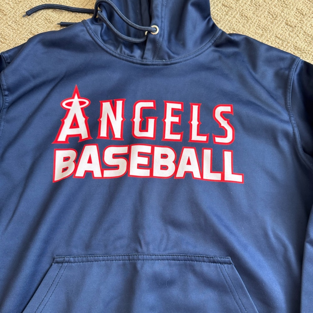 Angels Baseball Navy Blue Sweatshirt Adult Small